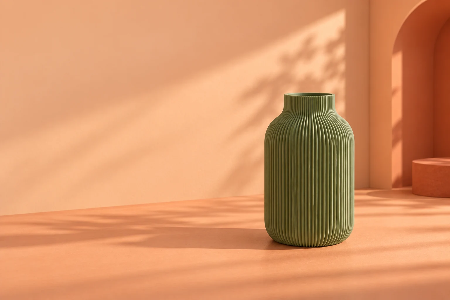 Illustrative campaign scene of Stratos Pillar Decorative Vase. Styling props are not included.