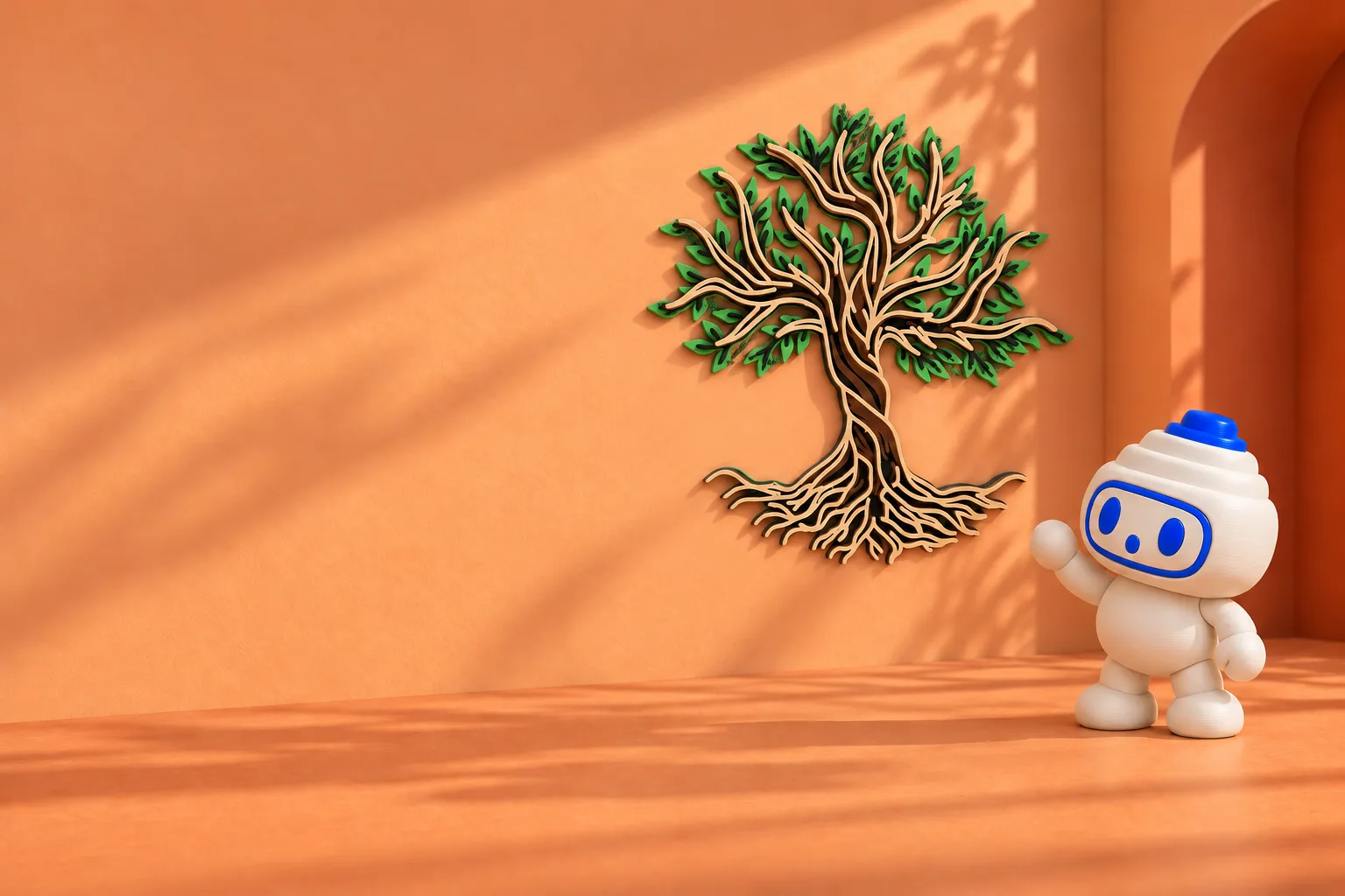 Illustrative campaign scene of Tree of Life 3D Art. Styling props are not included.